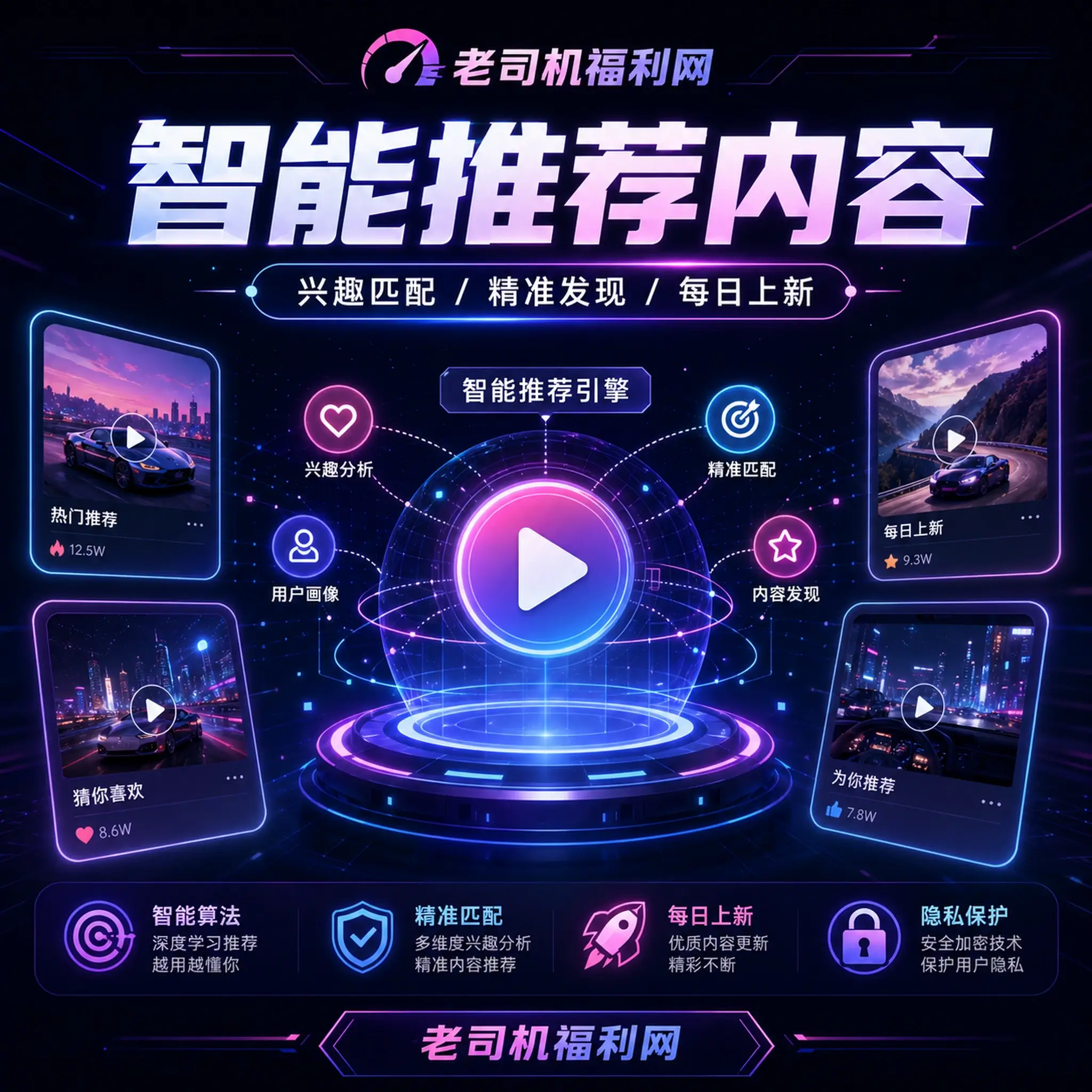 老司机兴趣推荐视觉内容